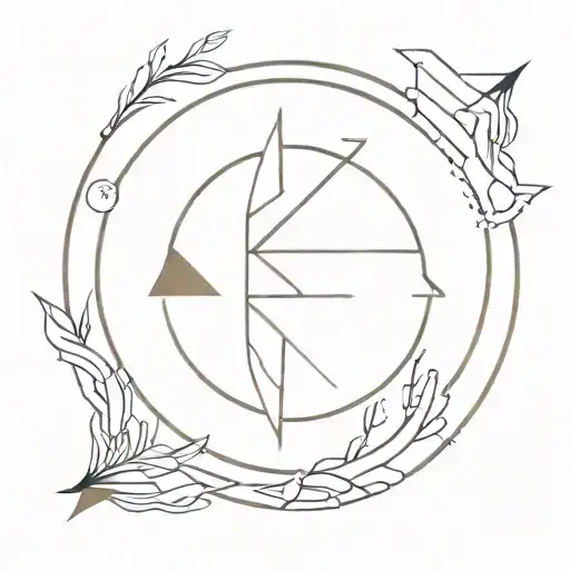 A Circle In Asthatic Look With Arrow And Showing Speed Design