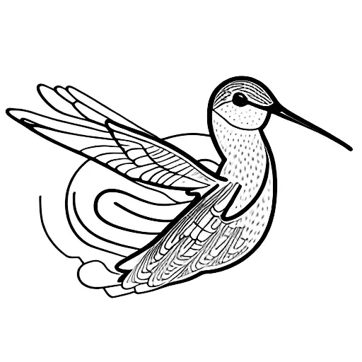 A Small Book With A Simple Outline Of A Hummingbird