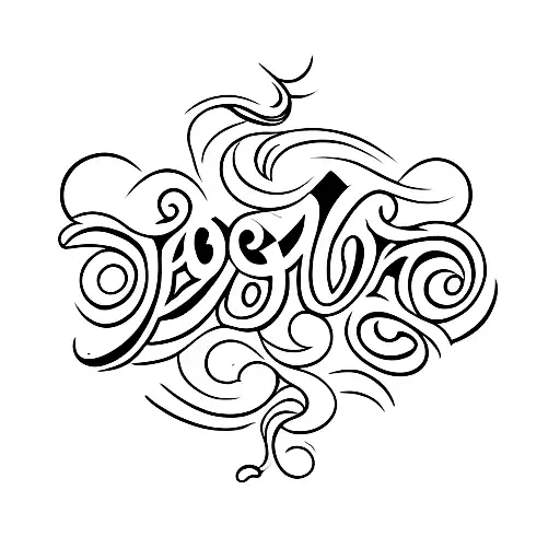 The Word Flourish Cursive