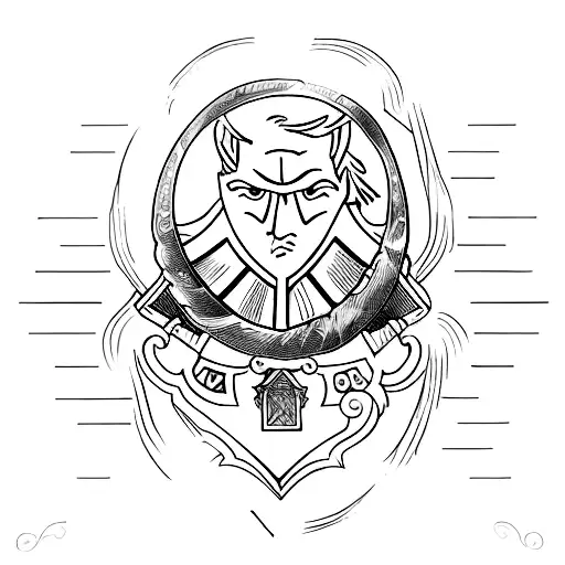 A Keyhole Shaped Like A Book With Harry Potter And Narnia Symbols Inside