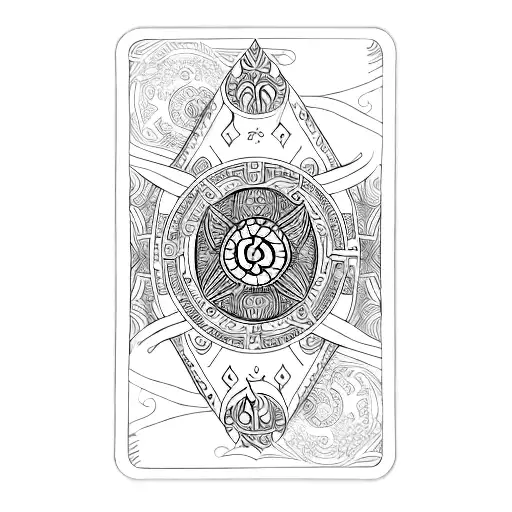 A Mystical Tarot Card Deck With Intricate Patterns