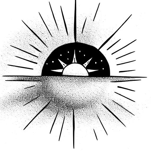 A Christian Cross With The Sun And Moon