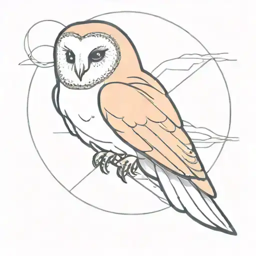 Barn Owl Holding Cristal Ball