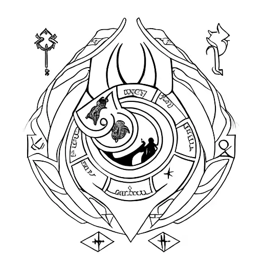 A Keyhole Shaped Like A Book With Harry Potter And Narnia Symbols Inside