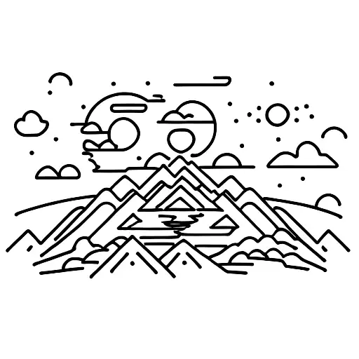 Mountain Within The Sun And The Horizon Of The Mountain Becomes Rays Of Sun