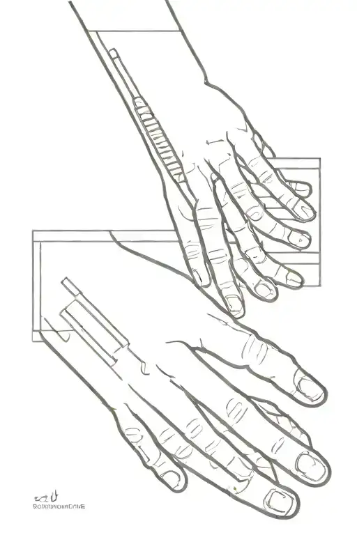 Tennis Piano Healing Lines Forearm