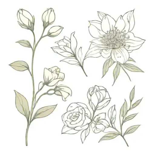 April And March Birth Flower Bouquet