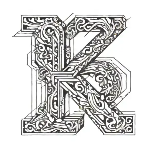 Letters C & B 3D Representation