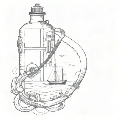 A Shipwreck Scene With A Scuba Tank And Anchor Integrated Into The Design