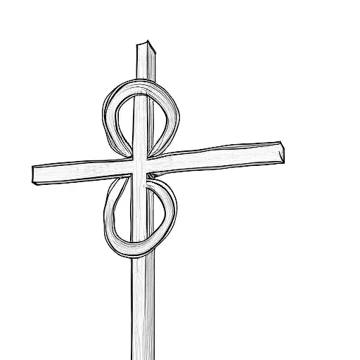 A Purple Cross On A Black Background