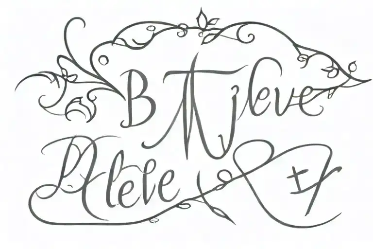 Believe Faith And Hope Symbol