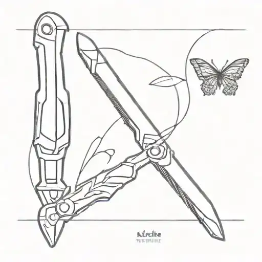 Word Kutsir In Butterfly Knife