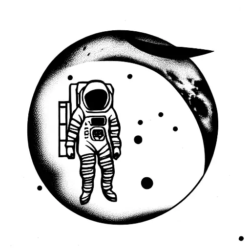 Astronaut Looking At Moon