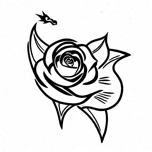 Dragon And A Rose