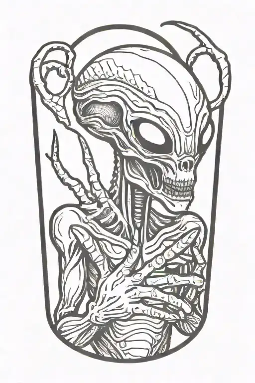 Alien Giving Middle Finger