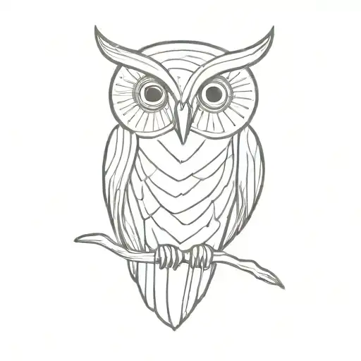 Owl Sketch Style Illussion