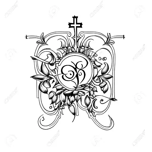 Honeysuckle With Christian Cross