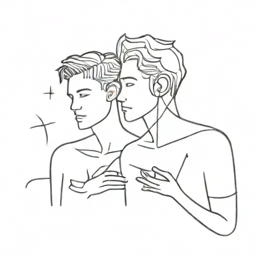 Two Men At Night With Music