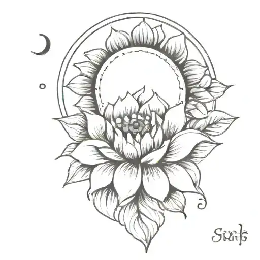 Sunflower Rose Moon Phases