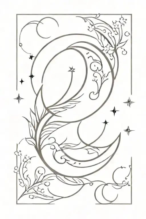 Crescent Moon With Horsehoe