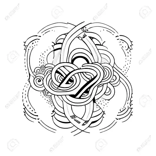 Infinity Sigle With A Heart And The Word Dada