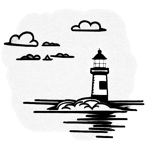 Lighthouse With Some Clouds