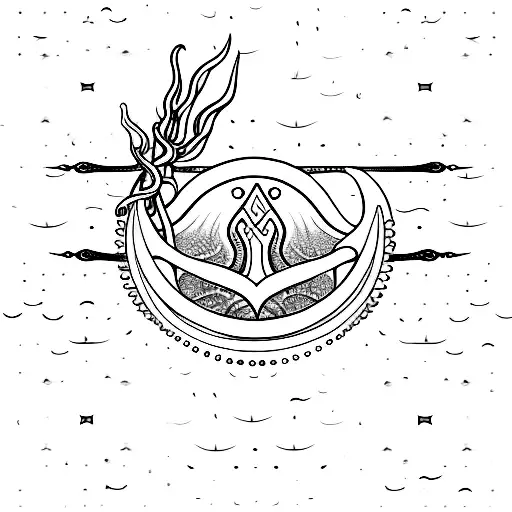 Trident With Mermaid Scales