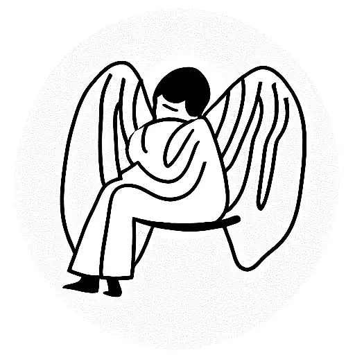 Angel Sleeping On Chair