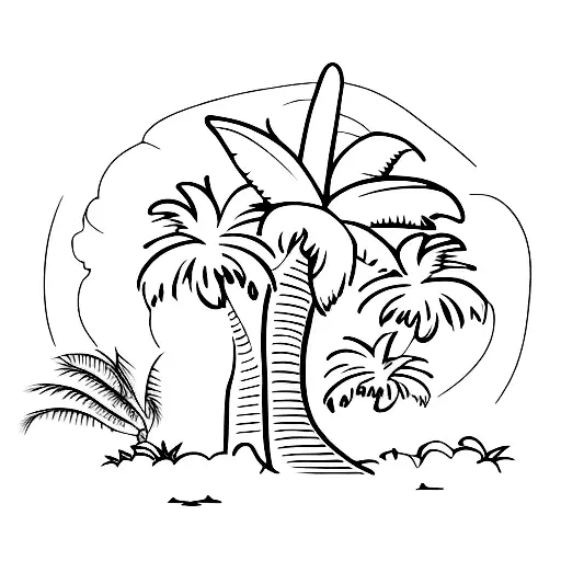 A House With A Palm Tree