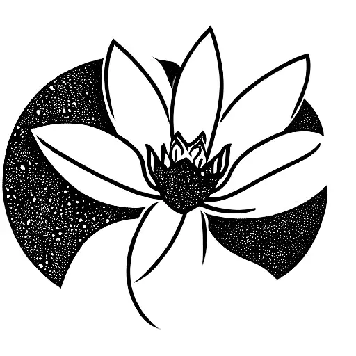 Lotus Flower With Rainbow Petals And Infinity Symbols For Background Leaves
