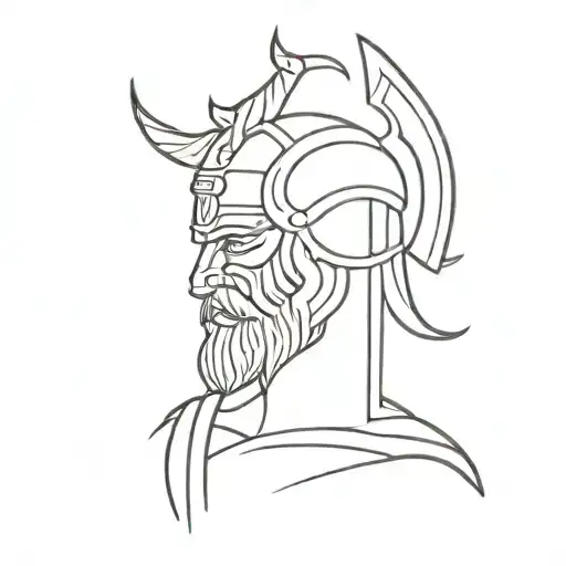 Black Line Viking Style