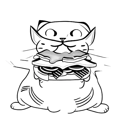 Cat Stealing Sandwich