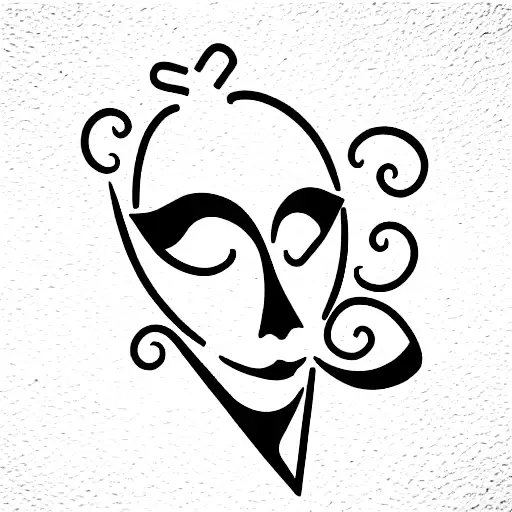 Combined Hourglass With Theatre Mask