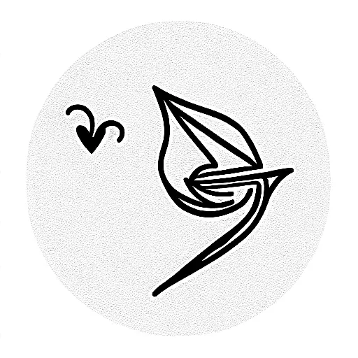 Memorial Infinuty Sympol With Bird And Hearth