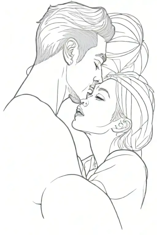 Guy Kisses Girl On Cheek