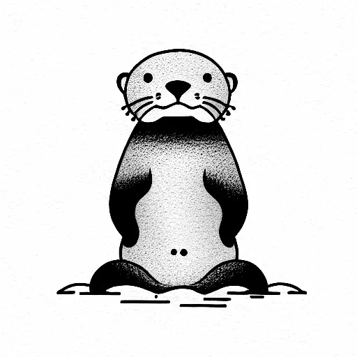 Sea Otter Floating In Water