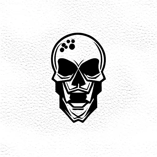 Japanese Skull Coloured