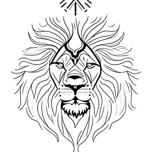 Lion Integrated Into Number 9