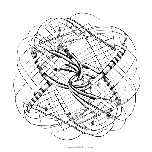 A Quill Pen Intertwined With A Dna Double-helix