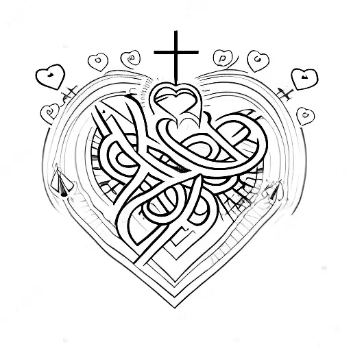 Heart For Love Cross For Faith And Anchor For Stability