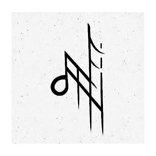 Straight Arrow With Music Wave