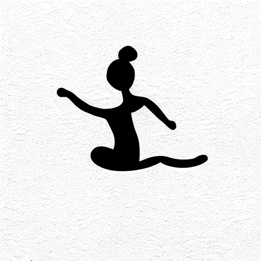 A Minimalist Fine Line Tattoo Of A Girl Holding A Baby Up In The Air