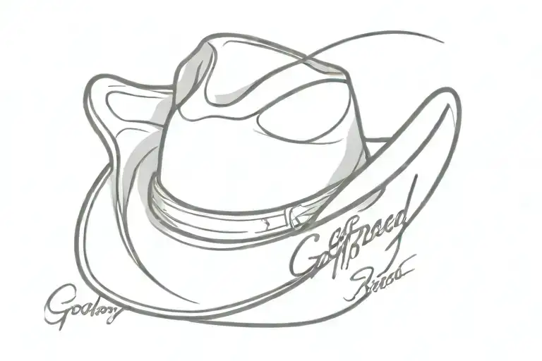 Cowboy Hat With The Word 'Godspeed'