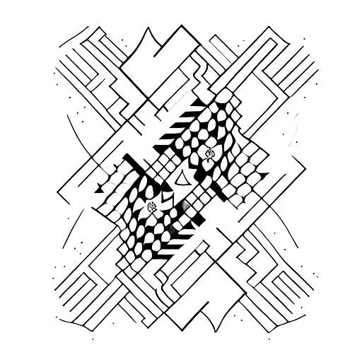 Abstract Geometric Art Representing The Concept Of Luck In Poker