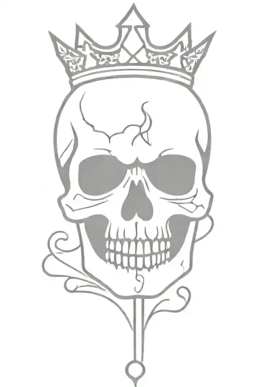 Suicide King Card Half Skull