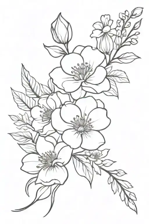 March & October Birth Flower Bouquet