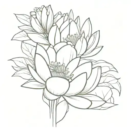 Hawthorne Flower And Water Lily Flower Bouquet