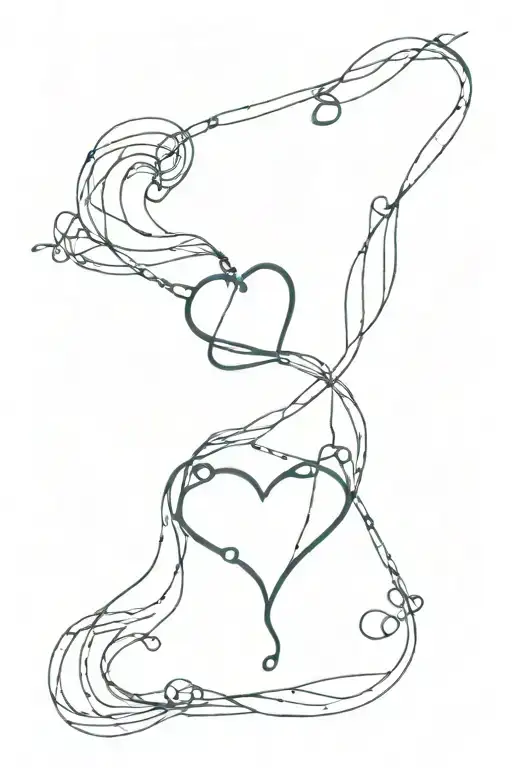 Broken Heart Being Sewn Together With A Needle And Thread