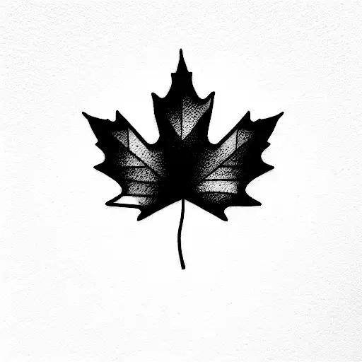 Maple Leaf And A Hedgedog