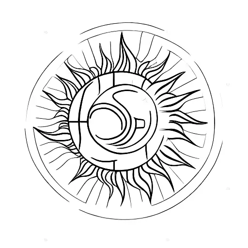 Christian Cross With Sun